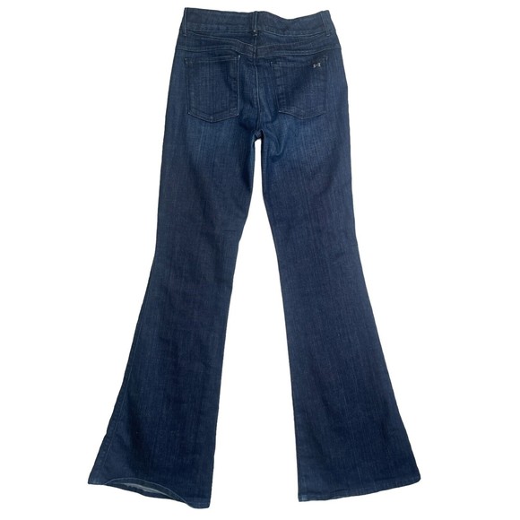 HABITUAL Boot Wide Leg Dark Wash Jeans Size 28 Bohemian 70’s - Picture 8 of 16